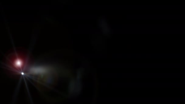 Абстрактний Мерехтіння Світіння Оптичної Лінзи Спалахує Світловий Обертальний Анімаційний Потік — стокове відео