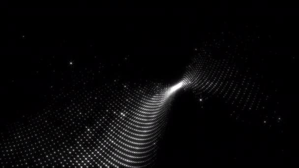 Абстрактная Технология Рендеринга Белой Светящейся Звезды Соответствует Концепции Фонового Движения — стоковое видео