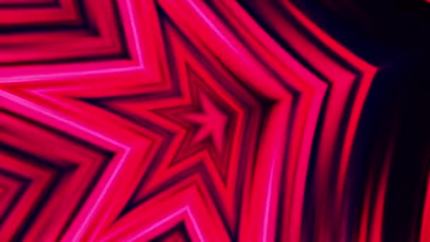 Abstraktní Krásné Růžové Červené Gradient Kaleidoskop Sekvence Vzor Smyčka Animace — Stock video