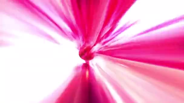 Abstrakte Rosa Rote Hyperspace Warp Tunnel Animation Kunst Endlosschleife Science — Stockvideo