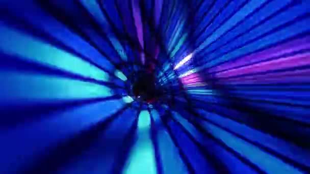 Líneas Voladoras Digitales Azules Azules Abstractas Movimiento Efecto Luz Iluminada — Vídeo de stock