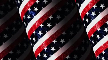 Grunge USA bayrak desenli siyah arka planda 3D tüp dönüşü. Film Karavanı, Music Teaser, Giriş Videosu, Outro, Promosyon Sunumunu Göster