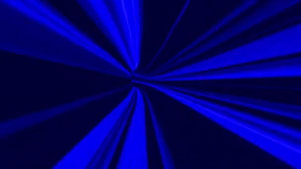 Streszczenie Ciemnoniebieskiego Tunelu Nadprzestrzennego Prędkości Warp Poprzez Animację Czasu Przestrzeni — Wideo stockowe