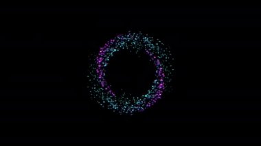 4K Soyut Parıltı Pembe Parçacıklar Hareket Çemberi Akış Çemberi Döndürme Etkisi Arkaplanı Olayınız, VJ, Konser, Başlık, Önizleme, Sunum. 