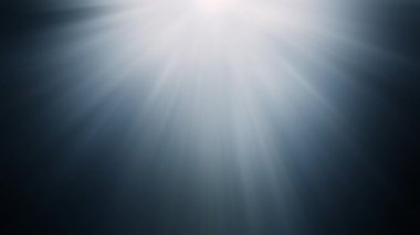 4K 3D, mavi arkaplan animasyon hareket grafiklerinde ışık huzmeleri ile ışık huzmesi oluşturdu. Güneş animasyonunun soyut parlaklığı okyanus ışığı arka planı bulanıklaştırıyor. Tarafsız, kusursuz döngü görüntüsü. Güneş ışığı parlıyor.
