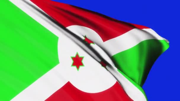 Loop Benin Flagga Viftar Vind Konsistens Bakgrund Monaco Flagga Columbia — Stockvideo