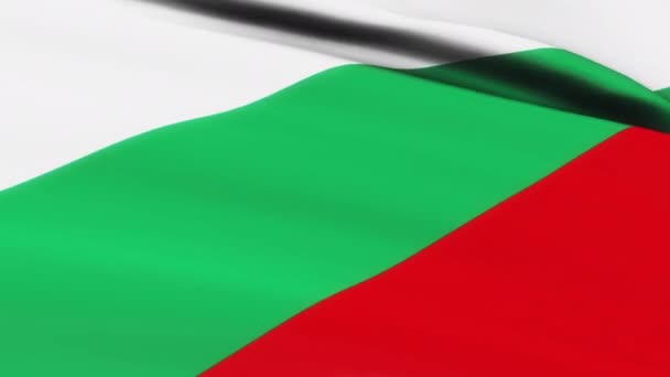 Loop Bulgaria Bandeira Acenando Fundo Abstrato Textura Vento Bulgária Está — Vídeo de Stock