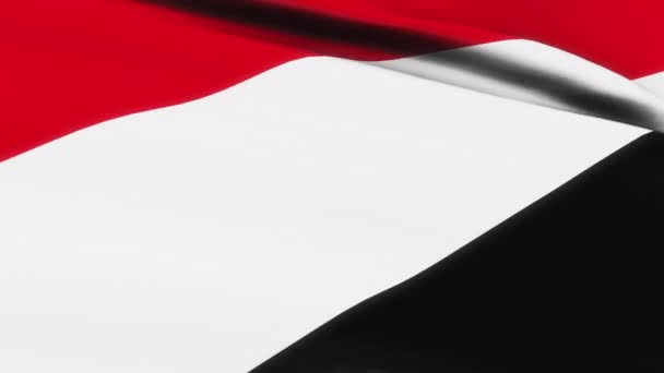 Loop Yemen Flag Waving Wind Texture Background Yemen Flag Video — Stock Video