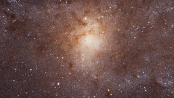 Escena Salto Hiperespacial Galaxy M33 Messier Galaxia Triangulum Vía Láctea — Vídeos de Stock