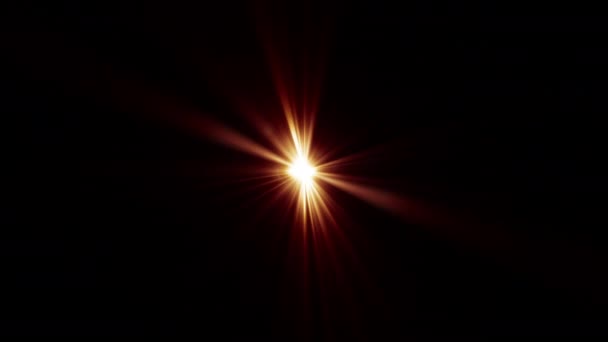 Abstract Loop Center Shine Stars Smugi Optycznego Soczewki Rozbłyski Migoczące — Wideo stockowe
