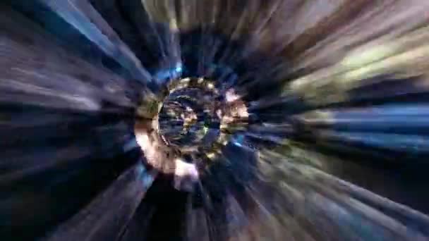 시공간 애니메이션을 초신성 소용돌이 Loop Sci 하이퍼 스페이스 볼텍스 터널의 — 비디오