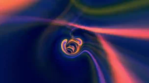 Петля Абстрактного Гіпнотичного Оранжево Блакитного Гіперпросторового Тунелю Вихрового Вихрового Тунелю — стокове відео