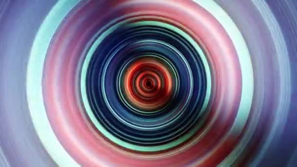 Абстрактний Безшовний Циклічний Гіпнотичний Візерунок Кіл Ефектом Радіальної Мультикольорової Анімації — стокове відео