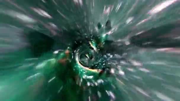 하이퍼 스페이스 우주는 터널을 구멍을 Seamless 사이버 볼텍스 나선형 애니메이션 — 비디오