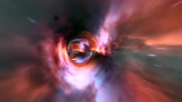 Abstract Loop Hyperspace Glow Tunnel Wormhole Background Space Travel Worm — Vídeo de Stock