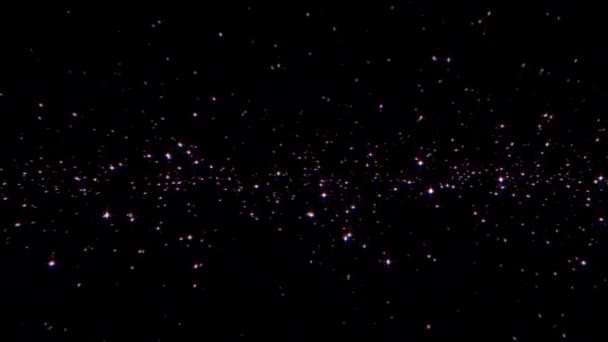 Lazo Fondo Abstracto Partículas Estrella Resplandor Blanco Flotan Hacia Arriba — Vídeo de stock