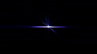 Abstract loop center blue purple optical lens flares light streaks shine ray rotation animation background. 4K seamless dynamic kinetic bright star illustration flash light rays effect with light streaks rotate.