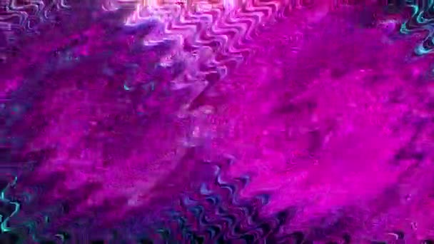 Abstract Loop Pink Blue Glow Waves Flickering Light Reflection Surface — Wideo stockowe