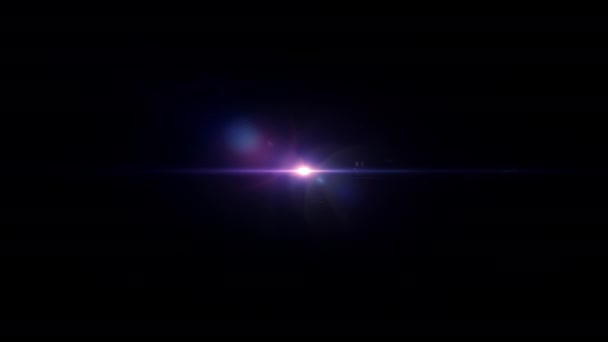 Abstract Loop Center Blue Purple Optical Lens Flares Light Streaks — Stockvideo