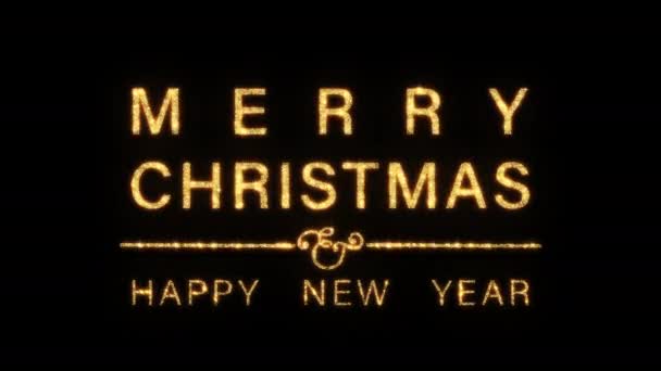 Merry Christmas Happy New Year Greetings Video Card Merry Christmas — Vídeo de stock