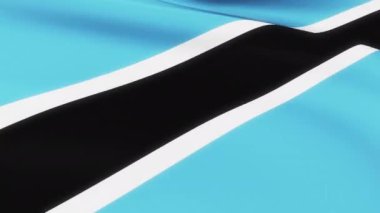 Loop of Botswana flag waving in wind texture background Botswana flag. Botswana flag video waving in wind