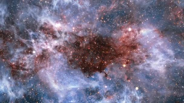 Exploração Espacial Através Espaço Exterior Direcção Galáxia Láctea Brilhante Animação — Vídeo de Stock