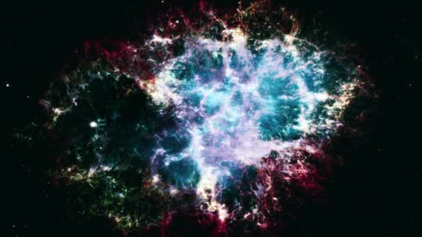 Crab Nebula Ngc 1952 Space Nebula Travel Exploration Deep Space — Video Stock