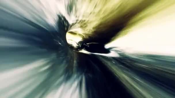 Abstract Loop Grunge Glow Yellow Dark Tunnel Rotation Animation Art — 비디오