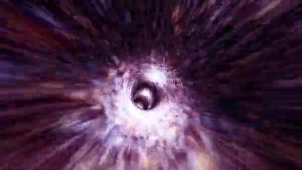 Abstract Grunge Purple Hyper Space Warp Flight Futuristic Sci Virtual — Wideo stockowe