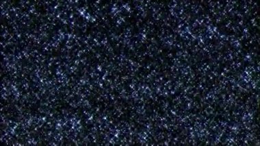 Abstract loop motion shining blue flicker bokeh star particles on black background. Blinking Glittering Particles Bokeh loop effect. Particle glow dust flickering background for Christmas new year holiday, wedding