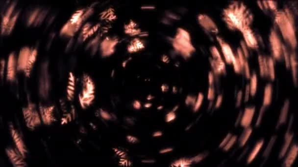 Abstract Blurred Dark Glow Pastel Gold Snowflakes Swirl Christmas New — Αρχείο Βίντεο