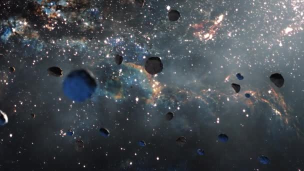 Galaxy Space Flight Exploration Space Rock Scence Outer Space Central — Vídeo de Stock
