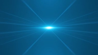 Soyut döngü yaratıcı mavi ışık parlaklığı teknoloji ve iletişim arka planı için radyal yakınlaştırma. Mavi ışığın yavaş hareketi, hareket halindeki neon ışınları. Yıldızlarda hareket eden renkli bir patlama. Kusursuz. 