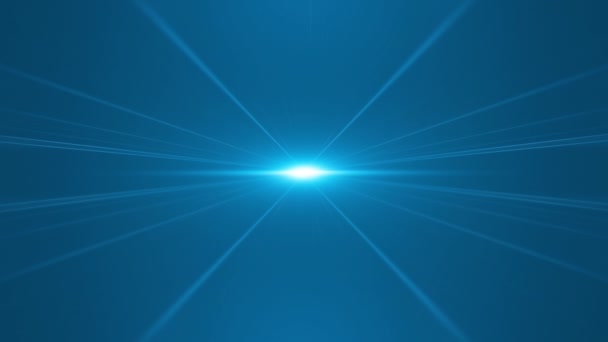 Abstrakte Schleife Kreativer Blauer Lichtglanz Spinnt Radiales Zoom Für Technologie — Stockvideo