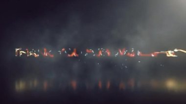 Altın Metin Elektrik Teknolojisi 'ni izlediğiniz için teşekkürler. Gelecekteki 3 boyutlu sinematik başlık arka planı. İş ağı teknolojisi tanıtımı için animasyon.