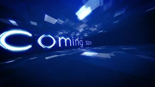 Coming Soon Text Science Technology Futuristic Cinematic Title Background Animace — Stock video