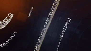 3D Sinema Teknolojisi animasyonunu izlediğiniz için teşekkürler. Giriş metni arkaplanı açılıyor. 4K 3D illüstrasyon Başlık giriş konseptini izlediğiniz için teşekkürler