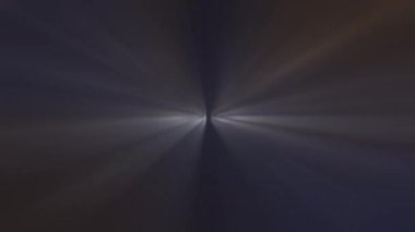 Soyut döngü koyu çok renkli, radyal ışık, ortadaki parlama ışığıyla parlıyor. 4K 3D fraktallar kusursuz döngü sonsuz karmaşık parlayan radyal ışık çizgileri 