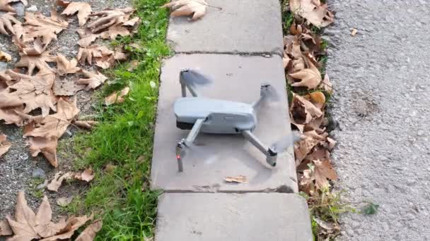 Préparation du drone, préparation du drone pour le vol au sol — Video