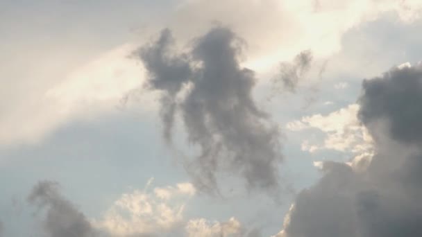 Nubes Nubes Grises Blancas — Vídeos de Stock