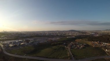 hava kırsal şehir silueti