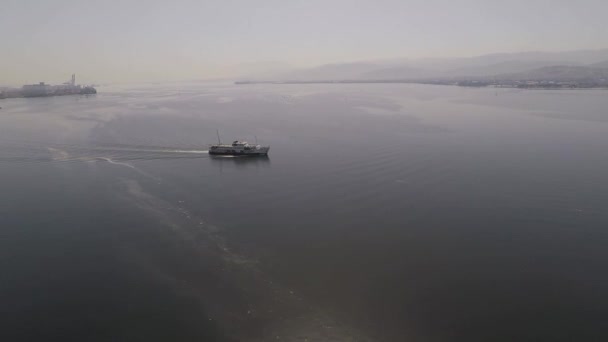 Seascape and passenger ferry — kuvapankkivideo