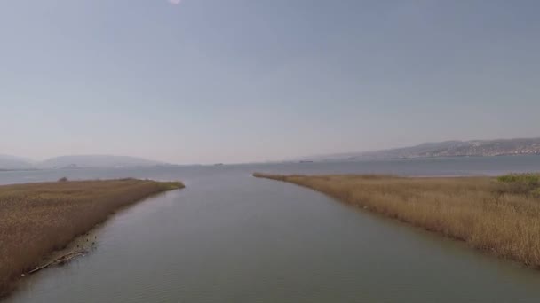 Canale d'acqua del fiume aereo — Video Stock