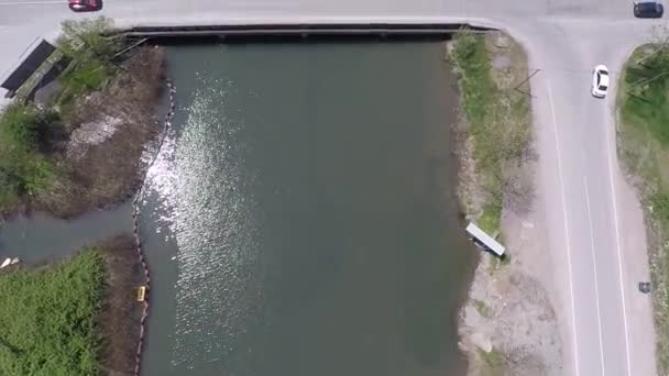 Aerial water canal — Vídeos de Stock