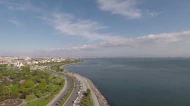 aerial city and road