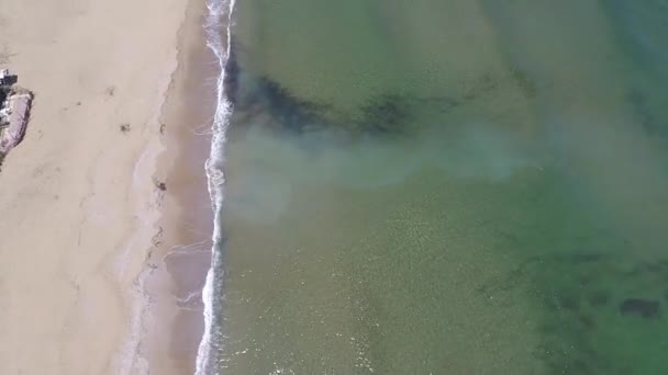 空中绿松石海和波浪 — 图库视频影像