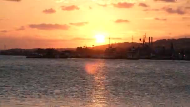 Під час заходу сонця Уповільнена зйомка — стокове відео