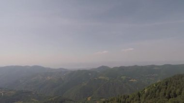 Dağ manzarası, havadan dağ manzarası ve ufuk çizgisi