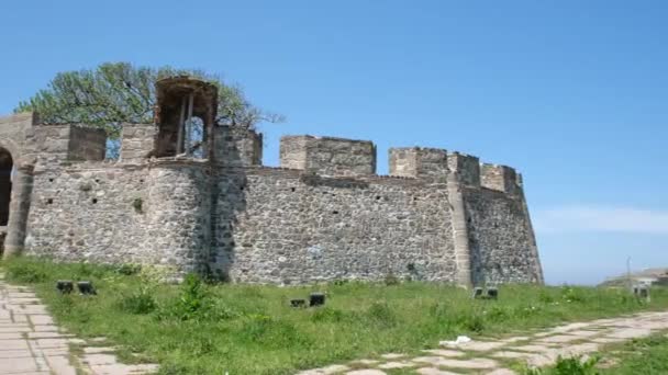 Castillo Medieval Castillo Medieval Histórico Pavo Istanbul — Vídeos de Stock