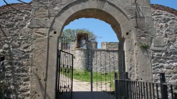 Puerta Del Castillo Histórico Entrada Cámara Puerta Del Castillo Histórico — Vídeo de stock
